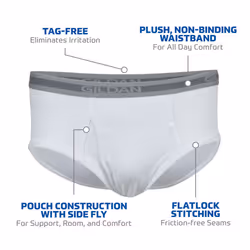 Gildan Men's Underwear Briefs  Multipack  White (6-Pack)  Small