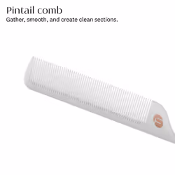 T3 Detail Set with Pintail Comb, Edge Brush, and Teasing Brush, Three-Piece Hair Brush and Comb Set with Premium Vegan Boar Bristles and Flexible Teet