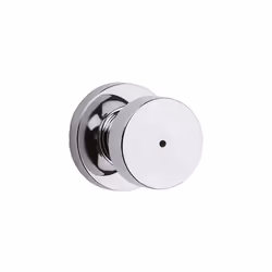Pismo Privacy Locking Door Knob, Interior Handle with Keyless Lock for Bedroom and Bathroom Doors, with Round Rose in Polishe ...