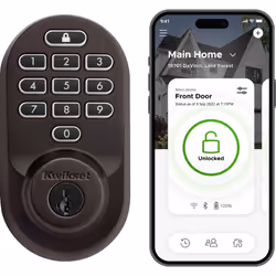 Kwikset Halo Wi-Fi Smart Lock Keyless Entry Door Deadbolt Geofence Auto-Unlock Grade AAA Certified No Hub Easy Install V ...