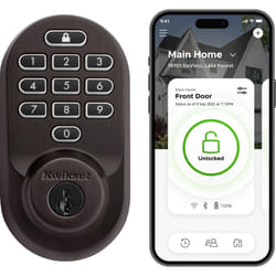 Kwikset Halo Wi-Fi Smart Lock  Keyless Entry Door Deadbolt  Geofence Auto-Unlock  Grade AAA Certified  No Hub Easy Install  Venetian Bronze Lifetime F