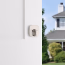 Kwikset Midtown Deadbolt Lock  Satin Nickel Modern Exterior Keyed Front Entry Door  Pick Resistant SmartKey Rekey Security  Single Cylinder