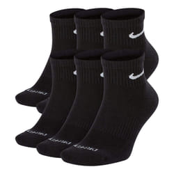Nike Everyday Plus Cotton Cushioned Dri-Fit Ankle Socks 6 Pair White/Black  Medium