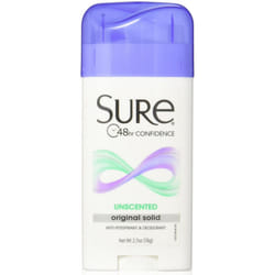Original Solid Unscented AntiPerspirant Deodorant 80 ml