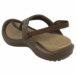 ) Childrens Unisex Crocs Toe Post Sandals Athens Strap - UK 8-9 Child, Chocolate/Khaki (Brown