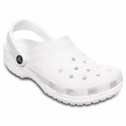 Crocs Classic Clog, Male, Adult, White, Monochromatic, 41 - 42, Closed toe