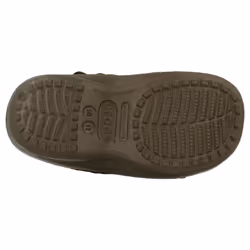 ) Childrens Unisex Crocs Toe Post Sandals Athens Strap - UK 10-11 Child, Chocolate/Lime (Brown