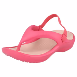 ) Childrens Unisex Crocs Toe Post Sandals Athens Strap - UK 6-7 Infant, Fuchsia/Cotton Candy (Pink