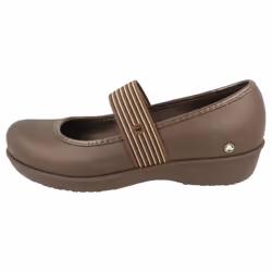 Ladies Crocs Wedged Ballerina Shoes Lexi - UK 8, Brown