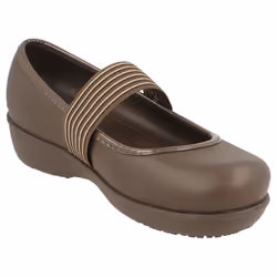 Ladies Crocs Wedged Ballerina Shoes Lexi - UK 8, Brown