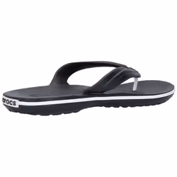 ) Crocs Crocband Flip Croslite Rubber Black Slippers - Black, 12 (Adults'