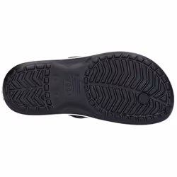) Crocs Crocband Flip Croslite Rubber Black Slippers - Black, 12 (Adults'