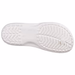 ) Crocs Crocband Flip Croslite Rubber White Slippers - White, 11 (Adults'
