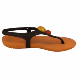 ) Girls Crocs Toe Post Sandals Aliana Girls - UK 9 Child, Espresso/Grapefruit (Orange
