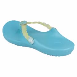 ) Girls Crocs Toe Post Sandals Chmlns Tns Weave Flp - UK 8-9 Child, Aqua/Celery (Blue