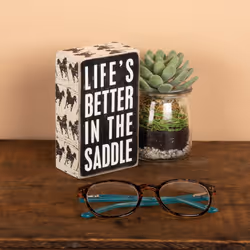 Primitives by Kathy In The Saddle Box Sign