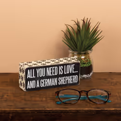 Primitives by Kathy German Shepherd Box Sign