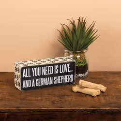 Primitives by Kathy German Shepherd Box Sign