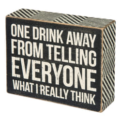 Primitives by Kathy One Drink Box Sign