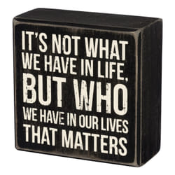 Primitives by Kathy Who We Have Box Sign