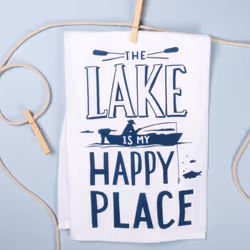 Primitives by Kathy Lake Is My Happy Place Kitchen Towel