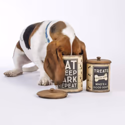 Primitives by Kathy Rustic Treat Tin  2-piece  Brown  black
