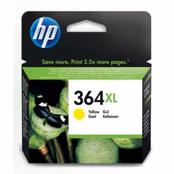 HP 364XL High Yield Yellow Original Ink Cartridge, High (XL) Yield, Yellow, Dye-based ink, 1 pc(s), 750 pages