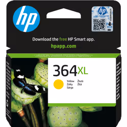 HP 364XL High Yield Yellow Original Ink Cartridge, High (XL) Yield, Yellow, Dye-based ink, 1 pc(s), 750 pages