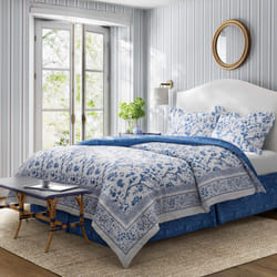 Laura Ashley Home - Twin Comforter Set  Cotton Bedding with Matching S
