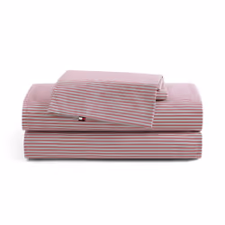 Tommy Hilfiger - Sheet Set Cotton Percale Bedding with Matching Pillowcase Crisp & Cool Premium Quality Home Essentials (H ...