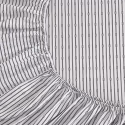 Tommy Hilfiger - Sheet Set  Cotton Percale Bedding with Matching Pillowcases  Crisp & Cool  Premium Quality Home Essentials (Monogram Stripe Navy  Kin