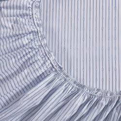 Tommy Hilfiger - Sheet Set  Cotton Percale Bedding with Matching Pillowcases  Crisp & Cool  Premium Quality Home Essentials (Monogram Stripe Blue  Que