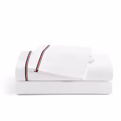 Tommy Hilfiger - Sheet Set  Cotton Percale Bedding with Matching Pillowcases  Crisp & Cool  Premium Quality Home Essentials ( ...