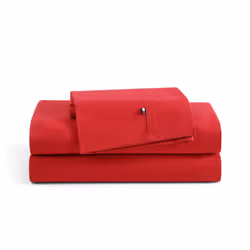 Tommy Hilfiger - Sheet Set  Cotton Percale Bedding with Matching Pillowcase  Crisp & Cool  Solid Home Essentials (Red  Twin)