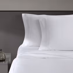 Vera Wang - Queen Sheet Set  Luxury Sateen Cotton Bedding  800 Thread Count  Soft & Smooth Home Decor White  4 pieces  Queen