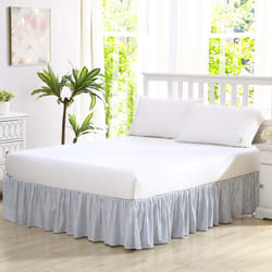 Laura Ashley Home - Cotton Ruffled Bedskirt  Lightweight Home Decor with Classic Style (Blue  Twin)