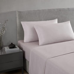 Vera Wang - Queen Sheet Set  Luxury Sateen Cotton Bedding  800 Thread Count  Soft & Smooth Home Decor Eyelet Pink  Queen