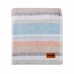 Wrangler - Twin Blanket  Ultra Soft Plush Fleece Bedding  Yellowstone Inspired  Luxuriously Soft Bedding for Bed or Couch (Glen Canyon Stripe Blue  Tw