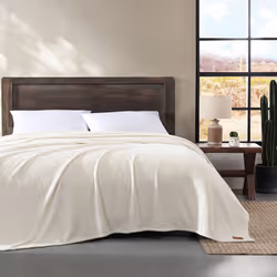 Wrangler- King Blanket  Ultra Soft Plush Fleece Reversible Bedding  Yellowstone Inspired (Solid Sand  King)