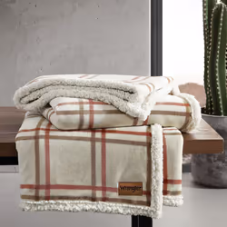 Wrangler Throw Blanket Ultra Soft Plush Home Decor  50"""" x 60""""  Colt Bright Orange