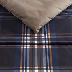 Wrangler- Twin Duvet Cover Set  Reversible Bedding Set with Matching Sham(s)  Casual Home D?cor (City Flats Plaid Blue  Twin)