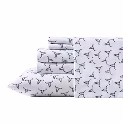 Wrangler- Full Sheet Set  Silky & Lightweight Bedding Set  Casual Home D?cor (Steer Skulls Black  Full)