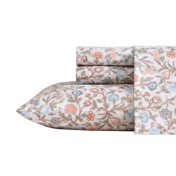 Wrangler  King Sheet Set  Silky  Lightweight Bedding Set  Floral Home Decor  OekoTex Certified Westward Floral Beige  King