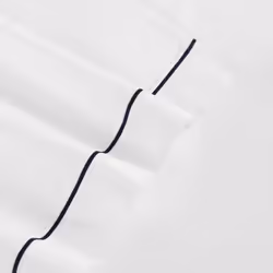 Tommy Hilfiger - Sheet Set  Cotton Percale Bedding with Matching Pillowcase  Crisp & Cool  Solid Design with Hem Stripe (White/Navy  Twin)