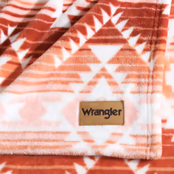 Wrangler - Blanket  Ultra Soft Plush Fleece Bedding  Yellowstone Inspired  Luxuriously Soft Bedding for Bed or Couch (Jericho Peach Pink  Twin)