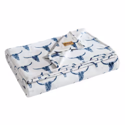 Wrangler - Blanket  Ultra Soft Plush Fleece Bedding  Yellowstone Inspired  Luxuriously Soft Bedding for Bed or Couch (Steer H ...