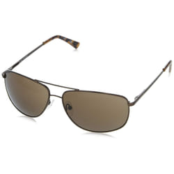 Calvin Klein Men's CK19137S Navigator Sunglasses  Shiny Brown/Brown/Br