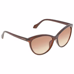 Calvin Klein Women's CK19534S Cat-Eye Sunglasses Crystal Brown/Brown