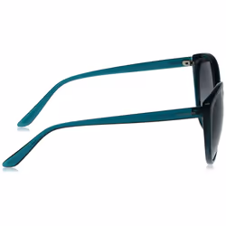 Calvin Klein Women's CK19534S Cat-Eye Sunglasses  Crystal Teal/Grey  5