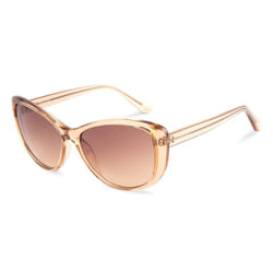 calvin Klein Womens cK19560S Oval Sunglasses, crystal Beigegradient Brown, 57mm,16mm,140mm
